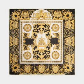 范思哲/Versace Barocco印花桑蚕丝方巾 IFO1401-IT03140_I7530