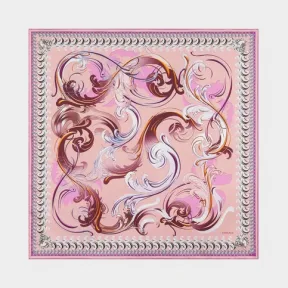范思哲/Versace Swirl Baroque 真丝方巾 - 粉 方巾&围巾 IFO9001-IT01527_I7427