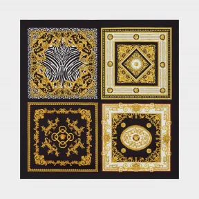 范思哲/Versace Signature17 真丝方巾 - 黑色 方巾&围巾 IFO9001-IT01782_I7900