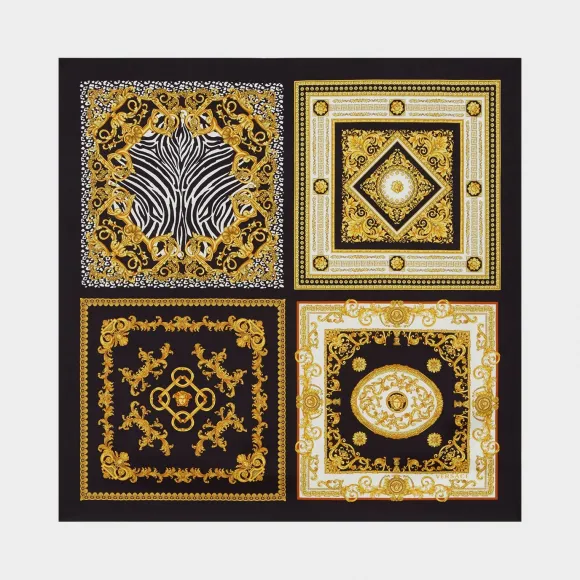 范思哲/Versace Signature17 真丝方巾 - 黑色 方巾&围巾 IFO9001-IT01782_I7900