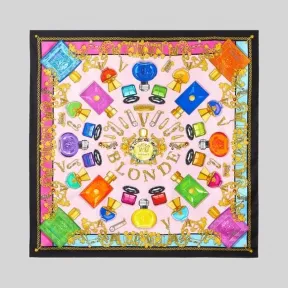 范思哲/Versace Blonde印花桑蚕丝方巾 IFO9001-IT03640_I7082