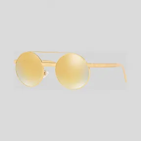 范思哲/Versace Logomania反光圆形太阳镜 O2210-O14557P52_ONUL