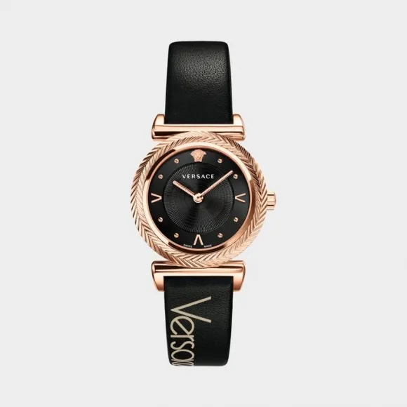范思哲/Versace V-Motif复古logo黑色腕表 PVERE008-P0018_PNUL