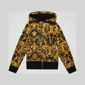 Versace  Barocco Signature印花帽衫 YC000122-A232785_A7008