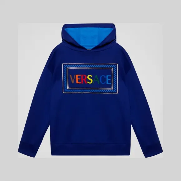 Versace  彩色90年代复古风Logo帽衫 YD000095-YA00078_A1343