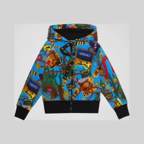 Versace  Rodeo Kids印花帽衫 YD000096-A232761_A7000