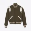 伊夫圣罗兰/Yves Saint laurent 卡其色羊毛经典Teddy夹克 354718Y213Q1360
