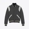 伊夫圣罗兰/Yves Saint laurent 灰色羊毛经典Teddy夹克 354718Y968W1030
