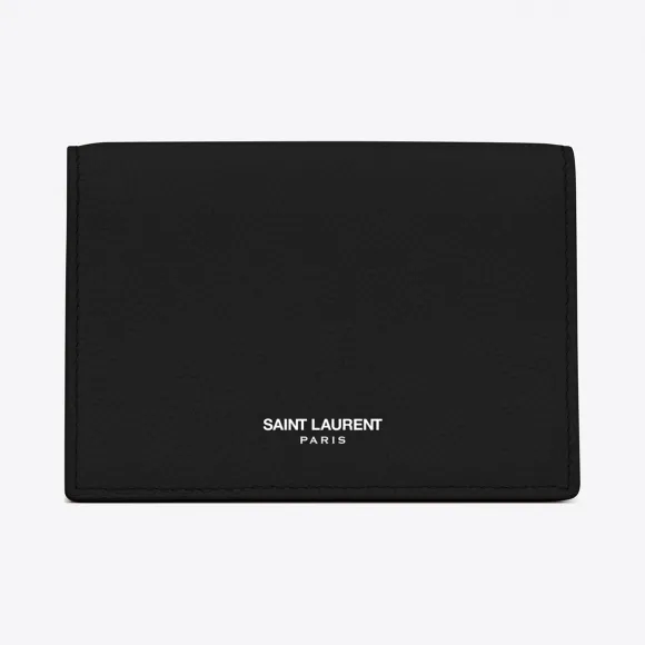 伊夫圣罗兰/Yves Saint laurent 经典 Saint Laurent Paris 黑色真皮名片夹 360433B6