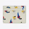 伊夫圣罗兰/Yves Saint laurent  Paris笔触印花皮革信用卡包 37594629K0N9076