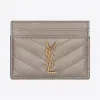 伊夫圣罗兰/Yves Saint laurent MONOGRAM 乳白色粒面压花真皮卡包 42329103X078308
