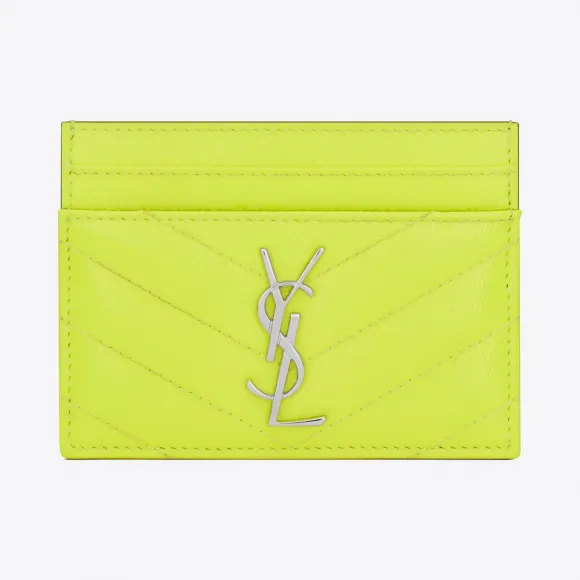 伊夫圣罗兰/Yves Saint laurent MONOGRAM 粒面压花漆皮卡包 4232911DJ027214