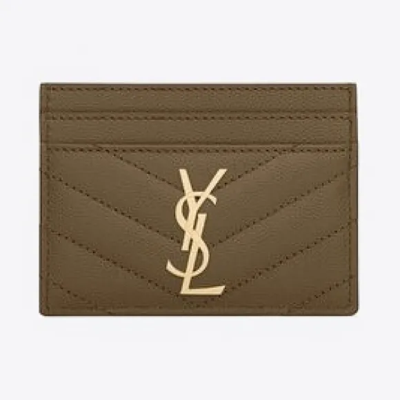 伊夫圣罗兰/Yves Saint laurent monogram粒面压印皮革卡包 423291BOW013344