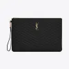 伊夫圣罗兰/Yves Saint laurent monogram黑色提花拼接文件包 440222CWU011000