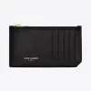 伊夫圣罗兰/Yves Saint laurent 经典圣罗兰片拉链包，采用黑色皮革 458583C150J1000