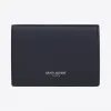 伊夫圣罗兰/Yves Saint laurent 经典圣劳伦特巴黎名片盒海军蓝粉粒纹理皮革 469338BTY6N4147