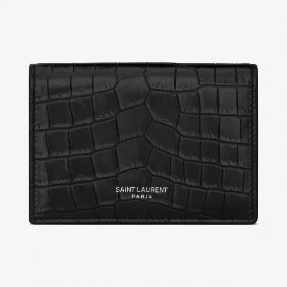 伊夫圣罗兰/Yves Saint laurent 鳄鱼压纹皮革名片盒 469338DZE4E1000