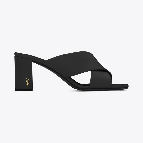 伊夫圣罗兰/Yves Saint laurent LOULOU 70黑色穆勒凉拖鞋  472035AKPKK1000