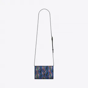 伊夫圣罗兰/Yves Saint laurent KATE玩具包，黑色，海洋和紫红色的ayers 490823LUI2U1089