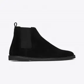伊夫圣罗兰/Yves Saint laurent ORAN 25切尔西踝靴采用黑色绒面革制成 501560BT3001000