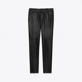 伊夫圣罗兰/Yves Saint laurent 黑色纳帕皮裁缝裤 505679YC2MS1000