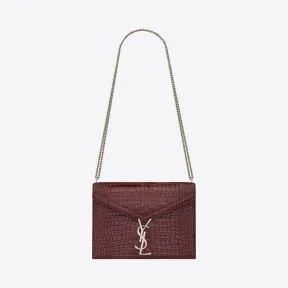 伊夫圣罗兰/Yves Saint laurent CASSANDRA 字母标志鳄鱼纹闪亮真皮clasp包 532750DND0N