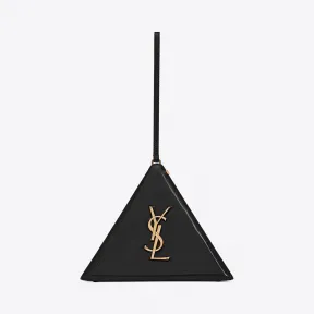 伊夫圣罗兰/Yves Saint laurent PYRAMIDE 黑色漆皮晚装包 5334690UF0W1000