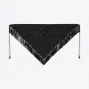 伊夫圣罗兰/Yves Saint laurent 流苏边瑞士风格星形饰钉麂皮三角巾 5603613YA391081