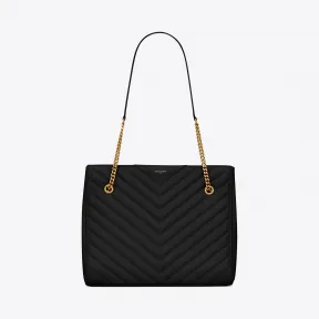 伊夫圣罗兰/Yves Saint laurent TRIBECA 中号颗粒纹理压花真皮购物袋  5688641CU071000