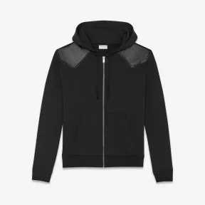 伊夫圣罗兰/Yves Saint laurent 拉链连帽衫 皮革西式细节 577083YBIP21000