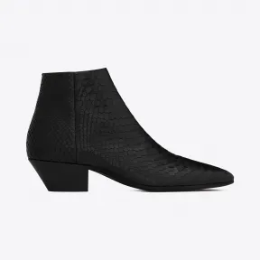 伊夫圣罗兰/Yves Saint laurent JONAS漆皮蟒蛇皮拉链靴 581962EM7701000