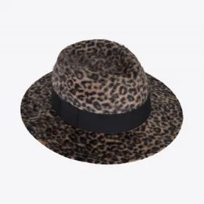 伊夫圣罗兰/Yves Saint laurent Fedora采用豹纹印花 5849704YA582560