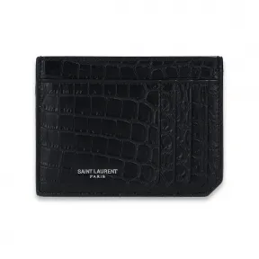 伊夫圣罗兰/Yves Saint laurent 黑色 100%Bovine皮质 男士 卡夹 607914-DZE0E-1000