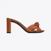 伊夫圣罗兰/Yves Saint laurent bianca光滑皮革穆勒鞋 62013000J007660