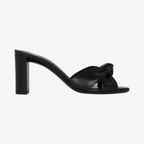 伊夫圣罗兰/Yves Saint laurent BIANCA光滑皮革穆勒鞋 6201301N8001000