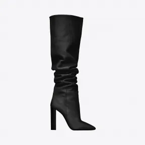伊夫圣罗兰/Yves Saint laurent 76光滑皮革过膝靴 6201821F2001000