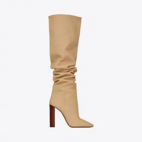 伊夫圣罗兰/Yves Saint laurent 76光滑皮革过膝靴 6201821F2009141