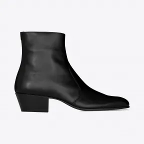 伊夫圣罗兰/Yves Saint laurent COLE光滑皮革拉链靴
