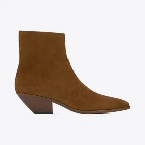 伊夫圣罗兰/Yves Saint laurent west绒面材质拉链靴 6502701NZ002635