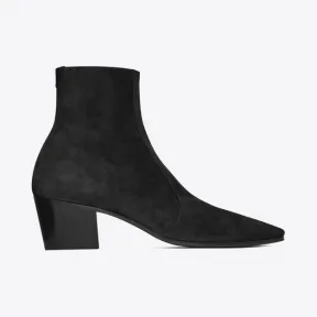 伊夫圣罗兰/Yves Saint laurent Vassili绒面材质拉链靴 66762027D001000