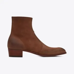 伊夫圣罗兰/Yves Saint laurent wyatt绒面拉链靴 66928525T002749