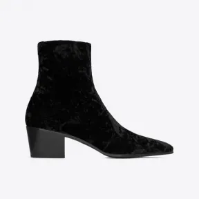 伊夫圣罗兰/Yves Saint laurent vassili绒面拉链靴 711016AAAPM1000