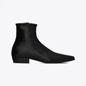伊夫圣罗兰/Yves Saint laurent arsun亮面皮革拉链靴 73171625N001000