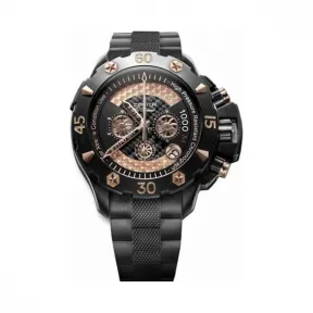 真力时/Zenith 日期显示 18k玫瑰金-钛金属 自动机械机芯 男表 96.0528.4000-21.R642