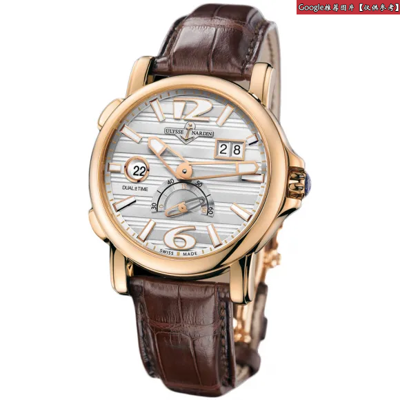 雅典/Ulysse Nardin GMT Big Date 42mm 18kt 玫瑰金 自动机械 男表 246-55B-60