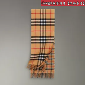 博百利/Burberry  「Gosha x Burberry」系列格纹羊绒双面围巾 (古典黄色)  40802361