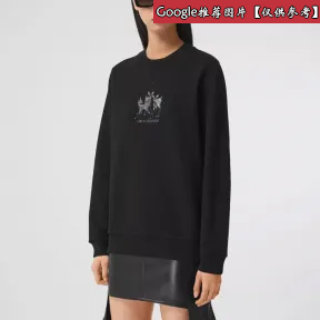 博百利/Burberry 黑色 鹿刺绣黑色卫衣 80428831