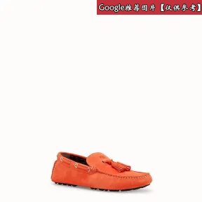 芬迪/Fendi 男士 橙色皮革驾车鞋 7D1248QK9F0ESM