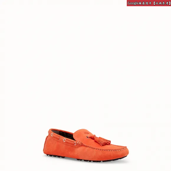 芬迪/Fendi 男士 橙色皮革驾车鞋 7D1248QK9F0ESM