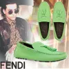 芬迪/Fendi 男士 绿色皮革驾车鞋 7D1248QK9F0Q9V